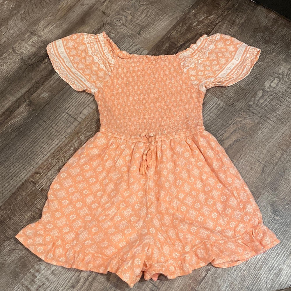 Justice Coral Pink Romper Dress